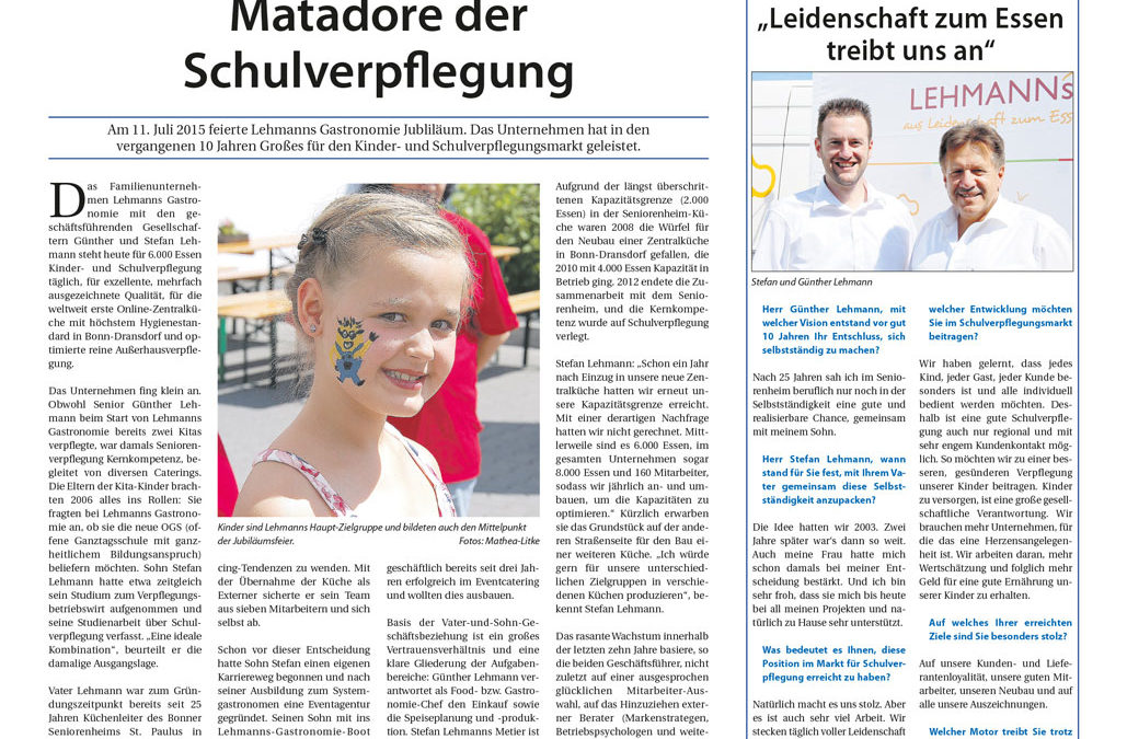 CATERING MANAGEMENT – Matadore der Schulverpflegung